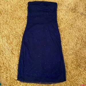 Dark Blue strapless dress